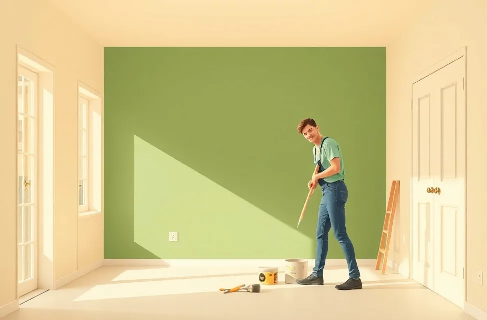 Intérieur rénové après travaux de peinture à Vertou