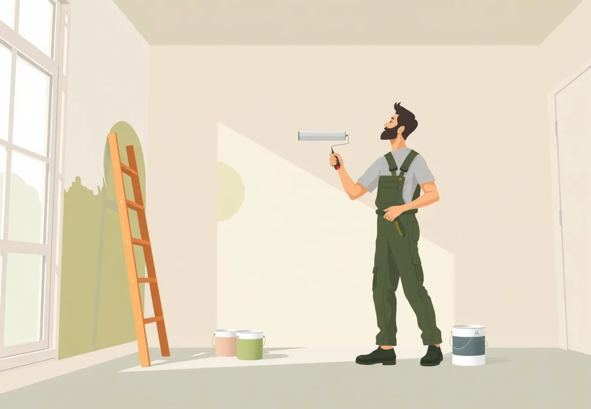 Peintre Vertou 44120 en intervention sur un chantier